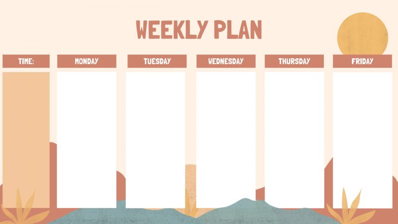 Weekly Schedule - Free