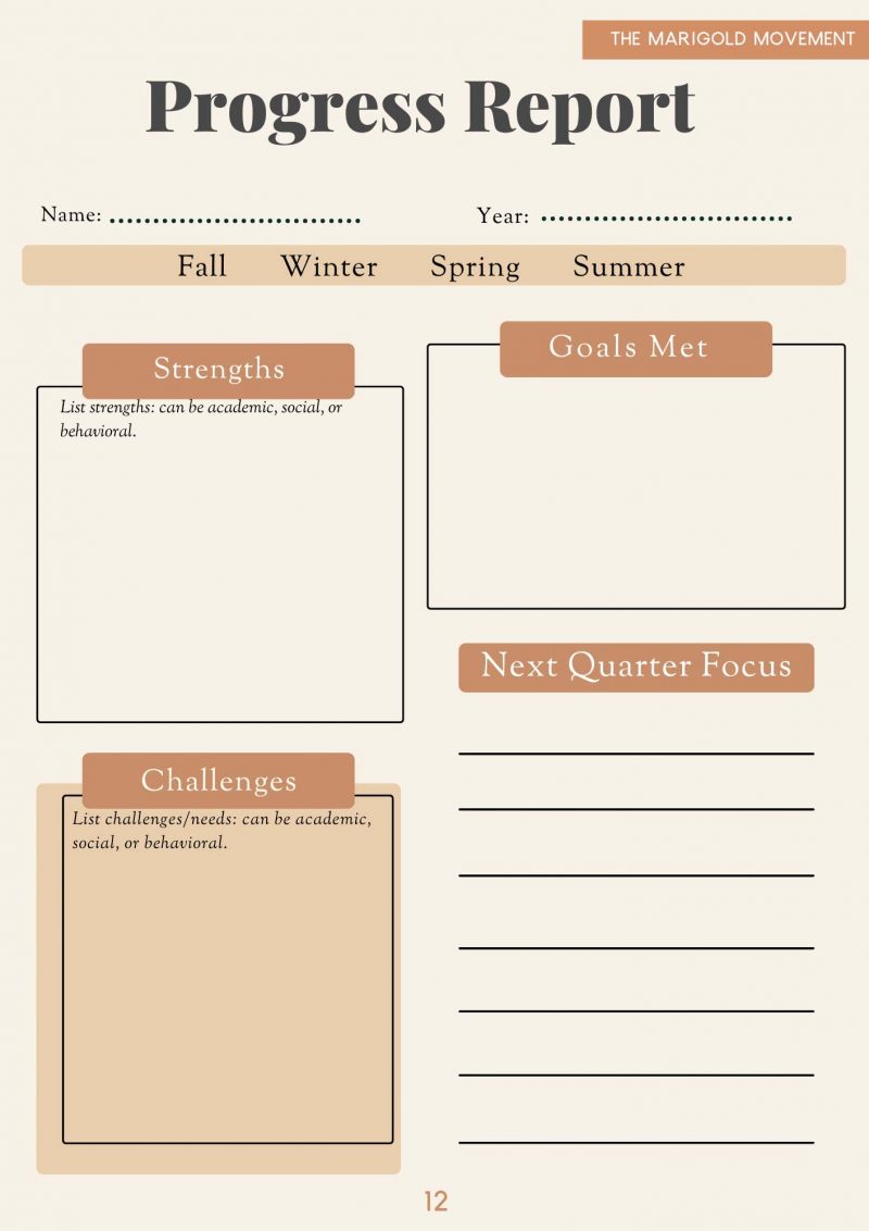Progress Report - Free